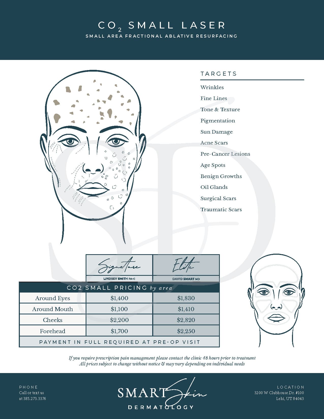 CO2 laser treatment details and pricing guide.