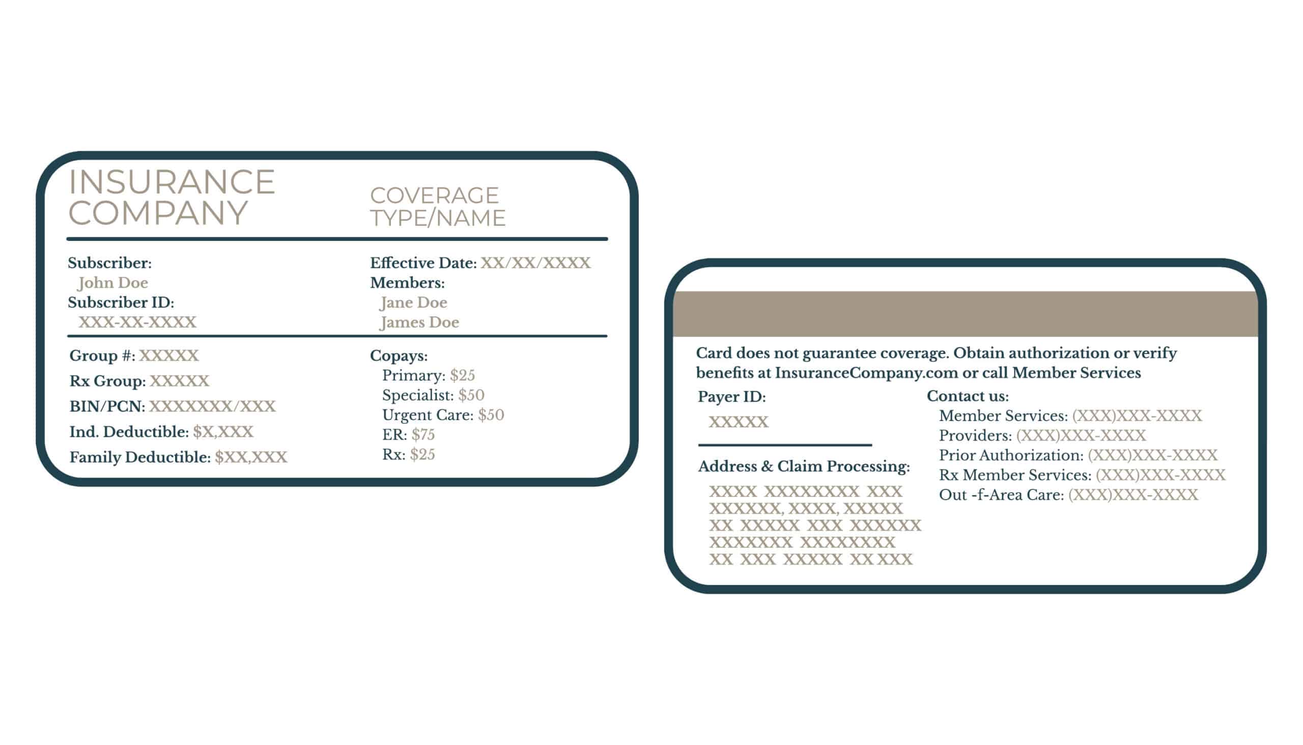 insurance card and how to read