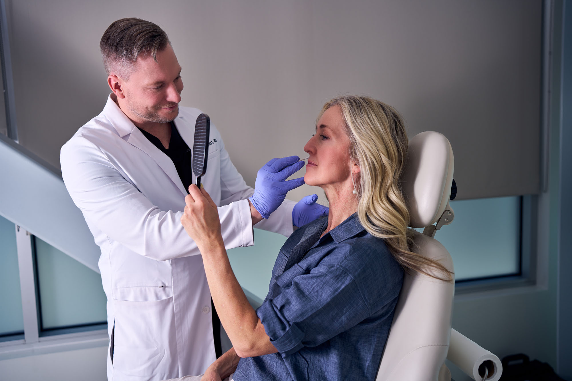 cosmetic consultation about volume loss