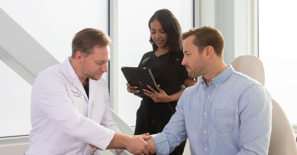 Patient exam with a Dermatologist