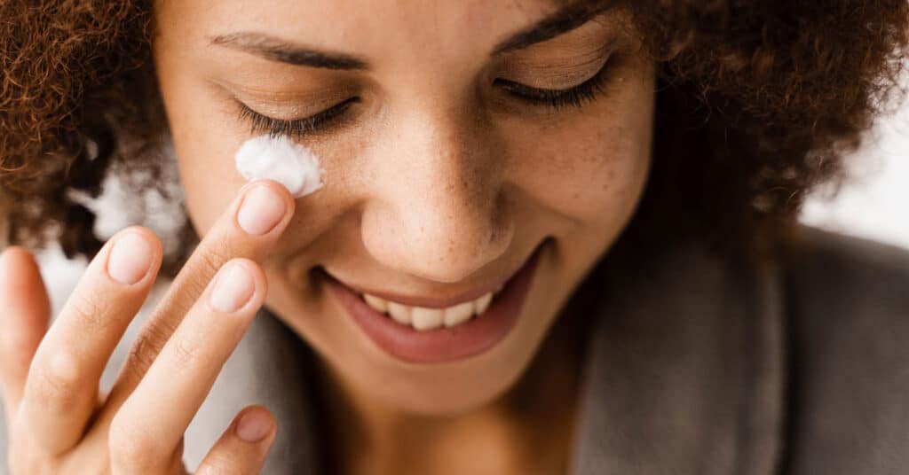 Woman Showing How to use Retinol
